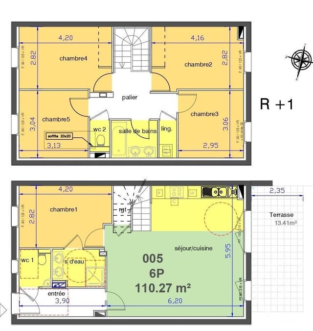 Afficher la photo en grand Appartement F6 à vendre - 6 pièces - 110.27 m2 - LE MANS - 72 - PAYS-DE-LOIRE - Century 21 Harmony