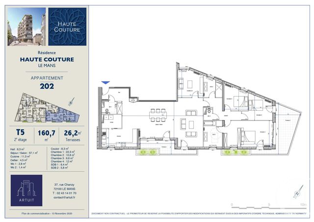 Afficher la photo en grand Appartement F5 à vendre - 5 pièces - 160.7 m2 - LE MANS - 72 - PAYS-DE-LOIRE - Century 21 Harmony