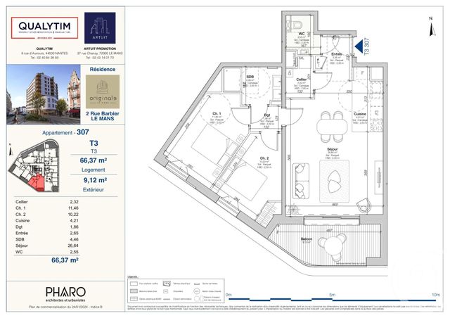 Appartement F3 à vendre - 3 pièces - 79.73 m2 - LE MANS - 72 - PAYS-DE-LOIRE - Century 21 Harmony